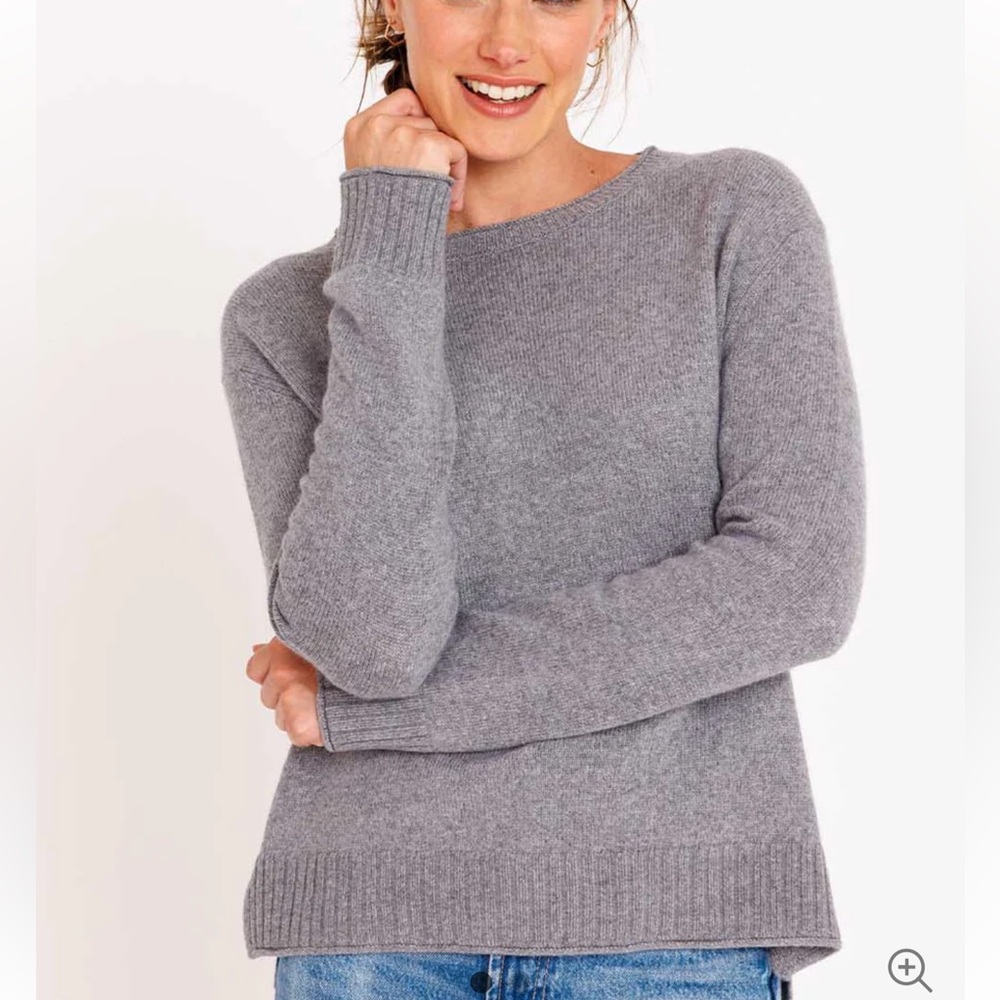 Pura cashmere Everyday Cotton Crew in stone XXS